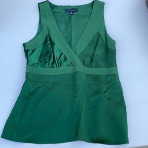 Beautiful emerald green silk blouse